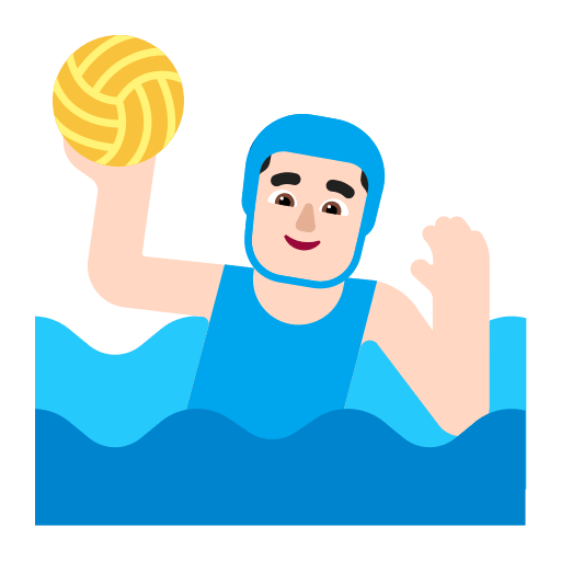 Light Water Polo Player Free Open-Source SVG Icon (Fluent Emoji Flat)