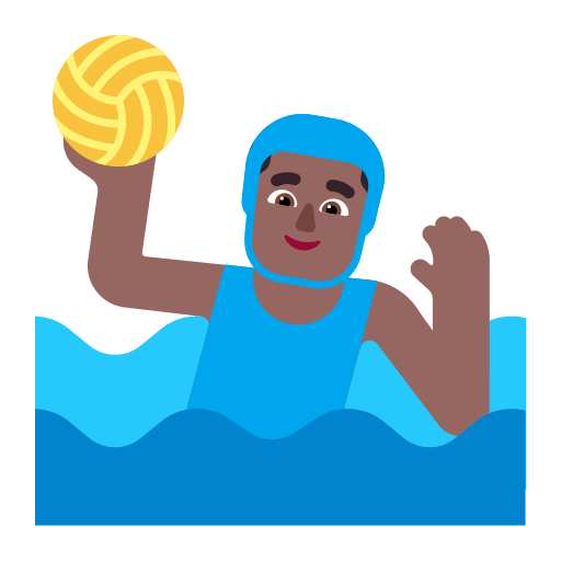 Medium Dark Man Playing Water Polo (Flat) Free Open-Source SVG Icon (Fluent Emoji Flat)