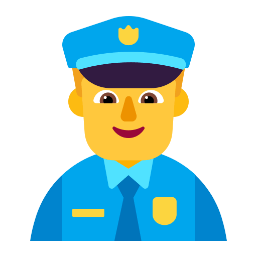 Police Officer (Flat) Free Open-Source SVG Icon (Fluent Emoji Flat)