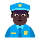 Dark Police Officer (Flat) Free Open-Source SVG Icon