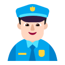 Light Police Officer (Fluent Emoji Flat) Free Open-Source SVG Icon