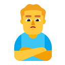 Pouting Man Emoji (Flat) Free Open-Source SVG Icon