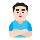 Pouting Man Emoji (Light) Free Open-Source SVG Icon