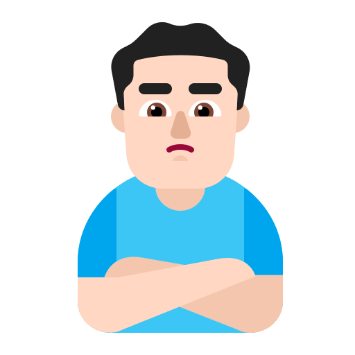 Pouting Man Emoji (Light) Free Open-Source SVG Icon (Fluent Emoji Flat)