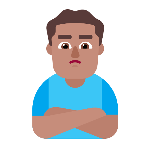 Medium Pouting Man (Flat) Free Open-Source SVG Icon (Fluent Emoji Flat)