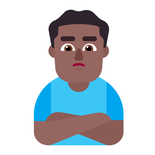 Medium Dark Pouting Man (Flat) Free Open-Source SVG Icon (Fluent Emoji Flat)