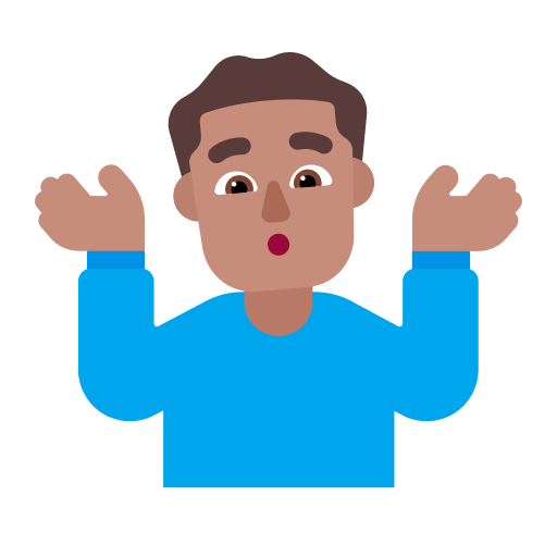 Medium Man Shrugging (Flat) Free Open-Source SVG Icon (Fluent Emoji Flat)