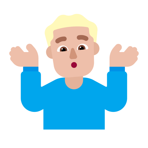 Medium Light Man Shrugging (Flat) Free Open-Source SVG Icon (Fluent Emoji Flat)