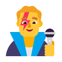 Male Singer (Flat) Free Open-Source SVG Icon