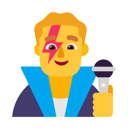 Male Singer (Flat) Free Open-Source SVG Icon (Fluent Emoji Flat)