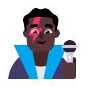 Dark-Skinned Male Singer (Flat) Free Open-Source SVG Icon