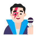 Light-skinned Male Singer (Flat) Free Open-Source SVG Icon