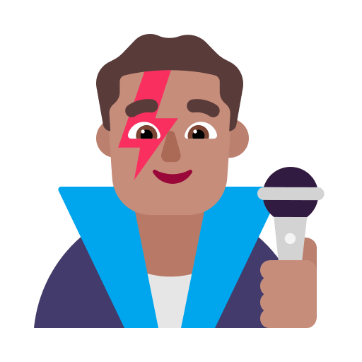 Medium Male Singer (Flat) Free Open-Source SVG Icon (Fluent Emoji Flat)