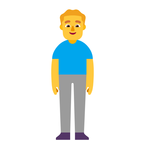 Standing Man (Flat) Free Open-Source SVG Icon (Fluent Emoji Flat)