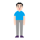 Standing Man Emoji (Flat) Free Open-Source SVG Icon