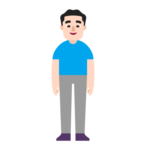 Standing Man Emoji (Flat) Free Open-Source SVG Icon (Fluent Emoji Flat)