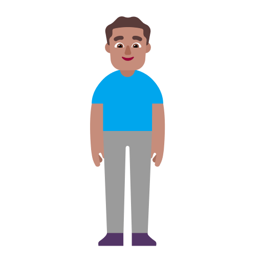 Medium Man Standing (Flat) Free Open-Source SVG Icon (Fluent Emoji Flat)