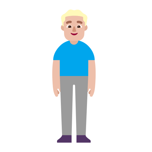 Medium-Light Standing Man (Fluent Emoji Flat) Free Open-Source SVG Icon (Fluent Emoji Flat)