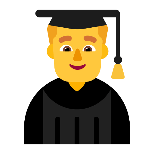 Student Male Figure (Flat) Free Open-Source SVG Icon (Fluent Emoji Flat)