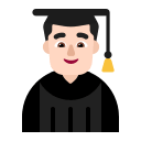 Light Male Student Free Open-Source SVG Icon