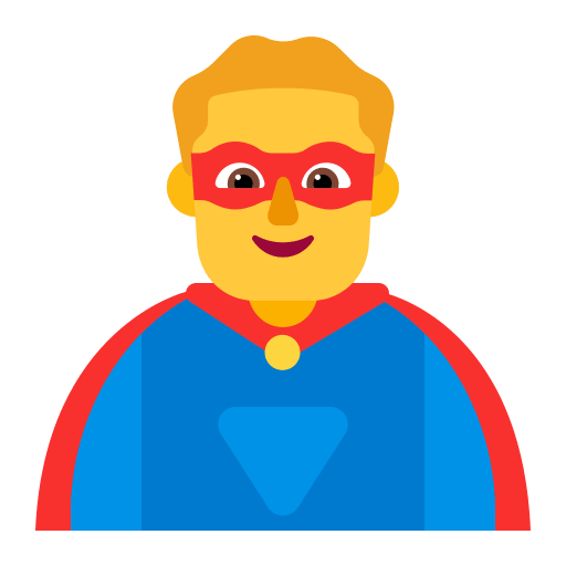 Superhero Man (Flat) Free Open-Source SVG Icon (Fluent Emoji Flat)