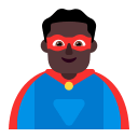 Dark Superhero Man (Flat) Free Open-Source SVG Icon