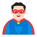 Light Superhero Man (Flat) Free Open-Source SVG Icon