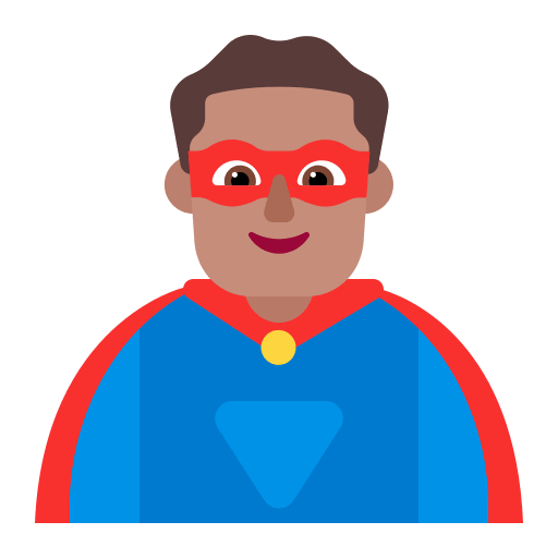 Medium Superhero Man (Flat) Free Open-Source SVG Icon (Fluent Emoji Flat)