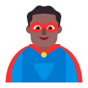 Medium Dark Superhero Man (Flat) Free Open-Source SVG Icon