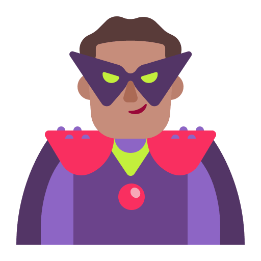 Medium Supervillain Character (Flat) Free Open-Source SVG Icon (Fluent Emoji Flat)