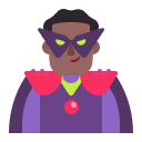 Medium Dark Supervillain Character (Flat) Free Open-Source SVG Icon