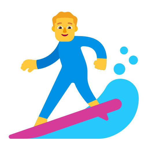 Man Surfing (Flat) Free Open-Source SVG Icon (Fluent Emoji Flat)