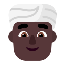 Man Wearing Dark Turban (Flat) Free Open-Source SVG Icon