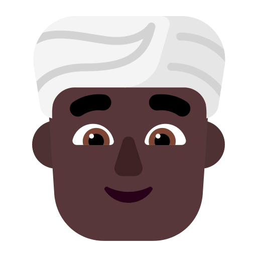 Man Wearing Dark Turban (Flat) Free Open-Source SVG Icon (Fluent Emoji Flat)