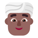 Medium Dark Man Wearing Turban (Flat) Free Open-Source SVG Icon