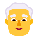 Man with White Hair (Flat) Free Open-Source SVG Icon