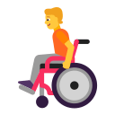 Person in Manual Wheelchair (Flat) Free Open-Source SVG Icon