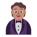 Medium Tuxedo-Clad Person (Flat) Free Open-Source SVG Icon