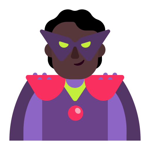 Dark Supervillain Character (Flat) Free Open-Source SVG Icon (Fluent Emoji Flat)