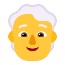 Person with White Hair (Flat) Free Open-Source SVG Icon