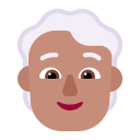 Medium White-Haired Person (Flat) Free Open-Source SVG Icon