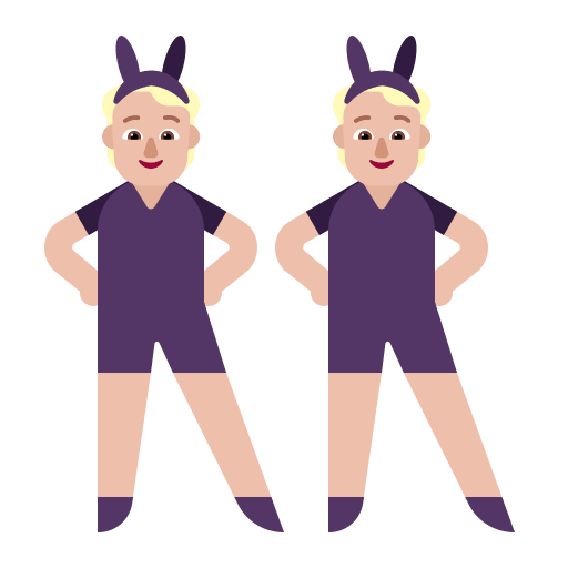 Medium-Light Person with Bunny Ears (Fluent Emoji Flat) Free Open-Source SVG Icon (Fluent Emoji Flat)