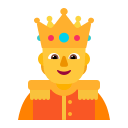 Person with Crown (Flat) Free Open-Source SVG Icon