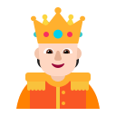 Person with Crown (Light) Free Open-Source SVG Icon