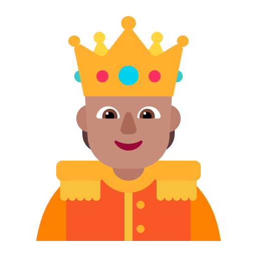 Medium Person With Crown Free Open-Source SVG Icon (Fluent Emoji Flat)