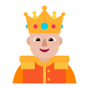 Medium Light Person with Crown (Flat) Free Open-Source SVG Icon