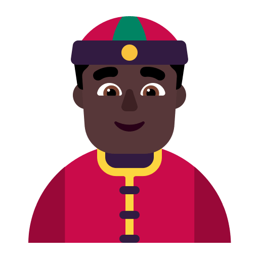 Dark Person with Skullcap (Flat) Free Open-Source SVG Icon (Fluent Emoji Flat)