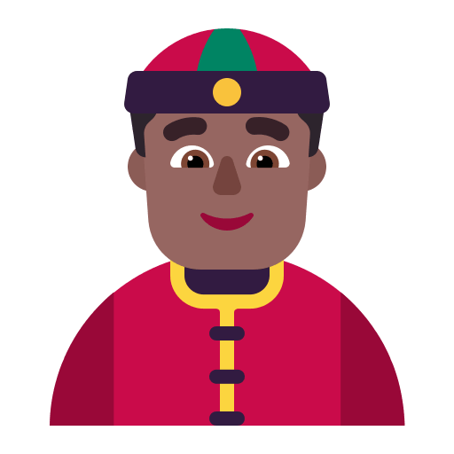 Medium Dark Person Wearing Skullcap (Flat) Free Open-Source SVG Icon (Fluent Emoji Flat)