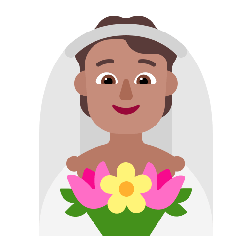 Medium Person with Veil (Flat) Free Open-Source SVG Icon (Fluent Emoji Flat)