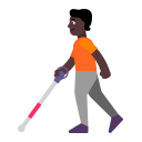 Person With White Cane (Dark) Free Open-Source SVG Icon